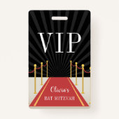 Custom Red Carpet VIP Pass Bat Mitzvah Ausweis (Vorderseite)