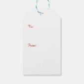 Custom Red Christmas Ornament Holiday Geschenkanhänger (Rückseite)