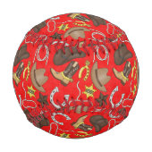 Custom Red Cowboy Way Baseball (Vorderseite)