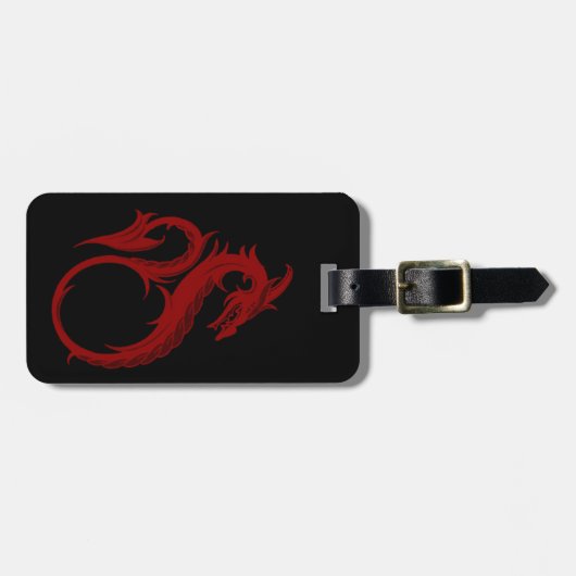 Custom Red Dragon Apalala Gepäcktag Gepäckanhänger (Vorderseite horizontal)