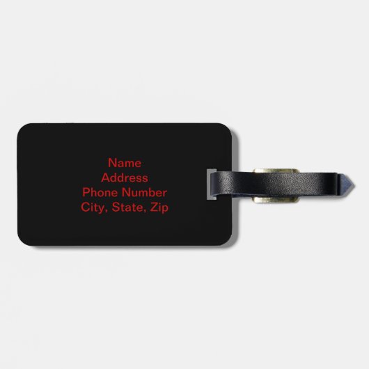 Custom Red Dragon Apalala Gepäcktag Gepäckanhänger (Rückseite horizontal)