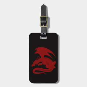 Custom Red Dragon Drakon Maionios Luggage Tag Gepäckanhänger