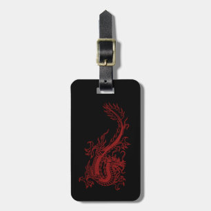 Custom Red Dragon Glaurung Luggage Tag Gepäckanhänger