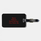 Custom Red Dragon Glaurung Luggage Tag Gepäckanhänger (Rückseite horizontal)