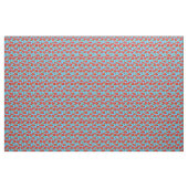Custom Red Field Poppies Sky Blue Floral Fabric Stoff (Yard (91,4 cm))