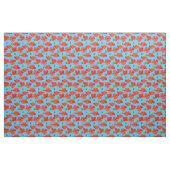 Custom Red Field Poppies Sky Blue Floral Fabric Stoff (Fat Quarter (45,7 x 55,9 cm))