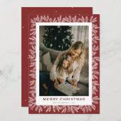 Custom Red Forest Pine Foto Weihnachten (Vorne/Hinten)