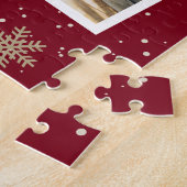 Custom Red Foto Collage Weihnachts Jigsaw Puzzle (Seite)