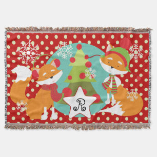 Custom Red Fox Weihnachtsgeschenk Decke