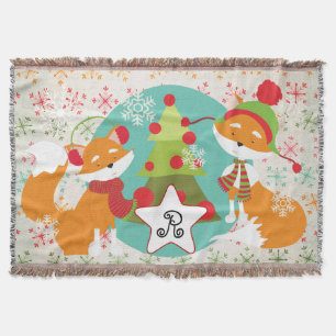 Custom Red Fox Weihnachtsgeschenk Decke