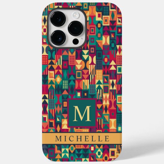 Custom Red Gelb Green Shapes Geometric Case-Mate iPhone Hülle (Rückseite)