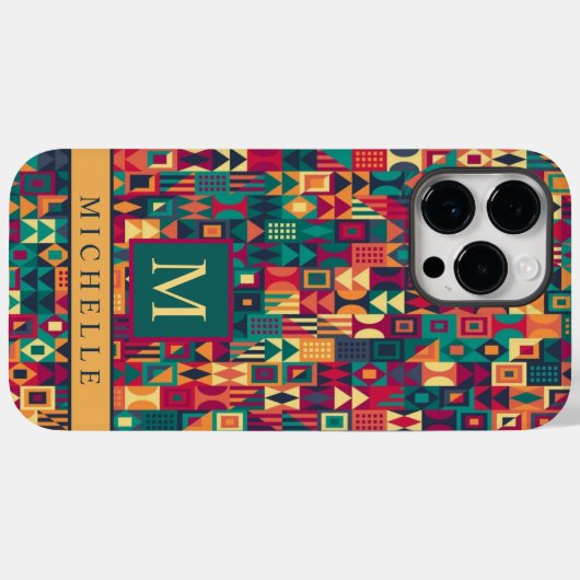 Custom Red Gelb Green Shapes Geometric Case-Mate iPhone Hülle (Rückseite (Horizontal))