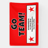 Custom Red Go Team Banner (Vertikal)