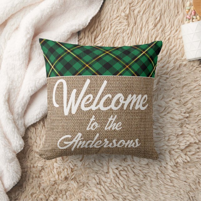 Custom Red Gold Buffalo Karo Tartan Muster Kissen (Decke)