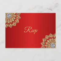 Custom RED Gold Indian Mandala UAWG Wedding
