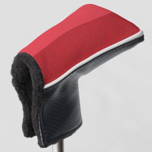 Custom Red Golf Head Cover - Horizontale Split Headcover (3/4 Vorderseite)