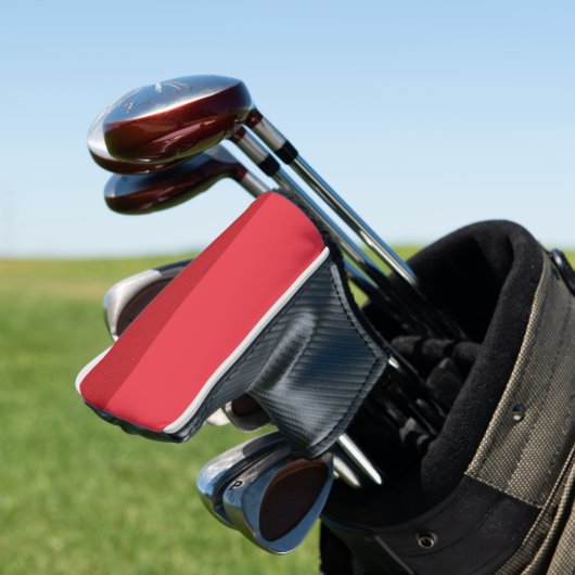 Custom Red Golf Head Cover - Horizontale Split Headcover (In Situ)