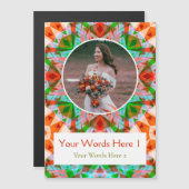 Custom Red Green Christmas Dankeschön-Karte Magneteinladung (Vorne/Hinten)