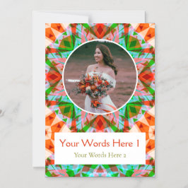 Custom Red Green Christmas Dankeschön-Karte Magneteinladung