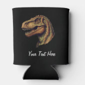 Custom Red Green Dinosaur T-Rex Tyrannosaurus Dosenkühler (Rückseite)