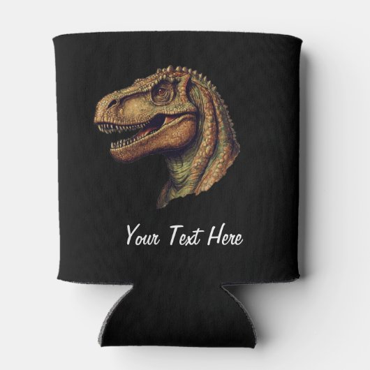 Custom Red Green Dinosaur T-Rex Tyrannosaurus Dosenkühler (Rückseite)