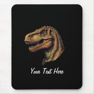 Custom Red Green Dinosaur T-Rex Tyrannosaurus Mousepad