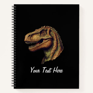 Custom Red Green Dinosaur T-Rex Tyrannosaurus Notizblock