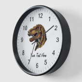 Custom Red Green Dinosaur T-Rex Tyrannosaurus Uhr (Winkel)