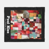 Custom Red Green Violet Yellow Rhythm Paul Klee Fleecedecke (Vorderseite (Horizontal))