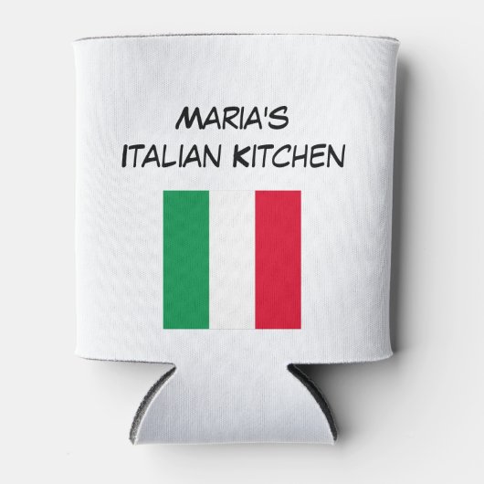 Custom Red Green & White Italia Flag Küche Dosenkühler (Vorderseite)