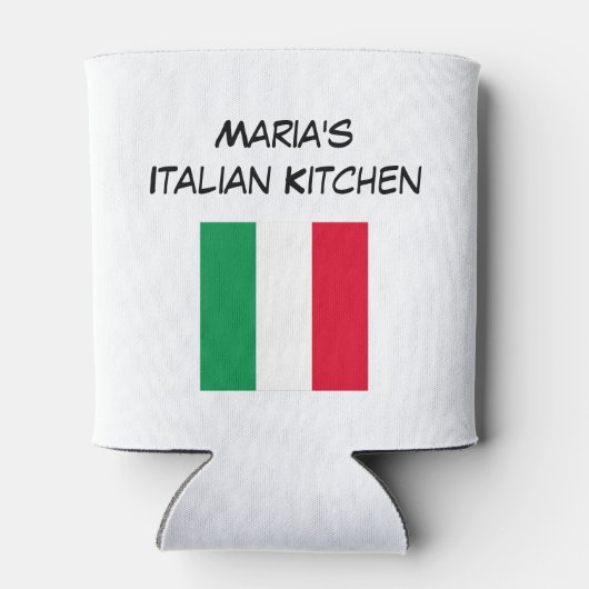 Custom Red Green & White Italia Flag Küche Dosenkühler (Rückseite)