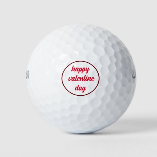 Custom Red Happy Day Gabe Junge Golfball (Vorderseite)