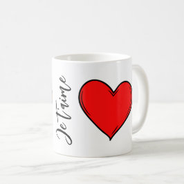 Custom Red Heart Kaffeetasse