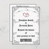 Custom Red Heart Wedding e Card Einladung (Vorne/Hinten)