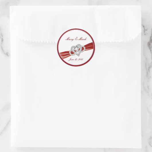 Custom Red Infinity Heart Stickers (Tasche)