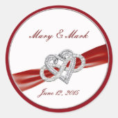 Custom Red Infinity Heart Stickers (Vorderseite)