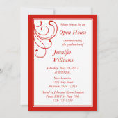 Custom Red Invitation - Elegant Geblüht Einladung (Vorderseite)