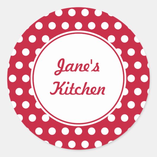 Custom Red Kitchen Stickers (Vorderseite)