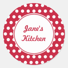 Custom Red Kitchen Stickers