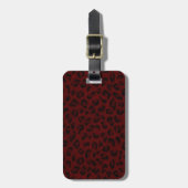 Custom Red Leopard Print Lugage Tag Gepäckanhänger (Vorderseite vertikal)