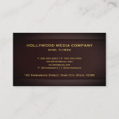 Custom Red Maroon Gold Creative Media Beruflich Visitenkarte (Rückseite)
