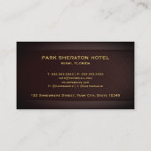 Custom Red Maroon Gold Hospitality Beruflich Visitenkarte (Rückseite)