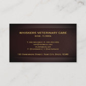 Custom Red Maroon Gold Pet Services Beruflich Visitenkarte (Rückseite)