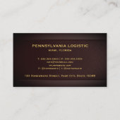 Custom Red Maroon Gold Transport Beruflich Visitenkarte (Rückseite)