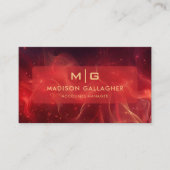 Custom Red Maroon Space Cosmos Beruflich Visitenkarte (Vorderseite)