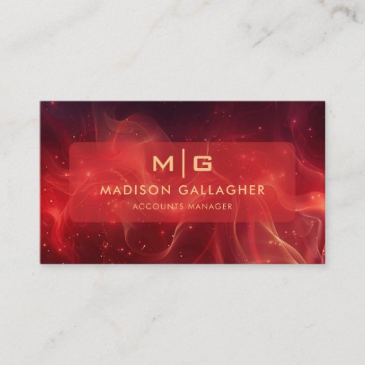 Custom Red Maroon Space Cosmos Beruflich Visitenkarte (Vorderseite)
