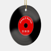 Custom Red Marriage Record Ornament (Rechts)