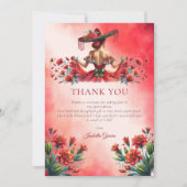 Custom Red Mexice Style Quinceañera Einladung (Vorderseite)