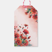 Custom Red Mexice Style Quinceañera Geschenkanhänger (Rückseite)