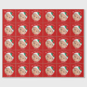 Custom Red My First Christmas Wrapper Geschenkpapier (Flach)